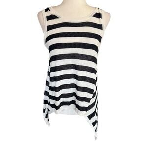 Sam Edelman Tank Top Sweater Lightweight Striped Black S Fishingcore Coastal
